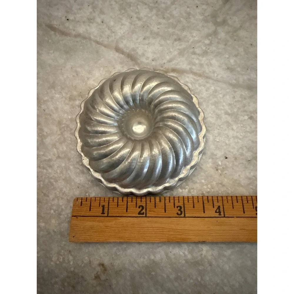 French Fluted Aluminum Molds‎ Pair for Baking or Gelatin 1950s